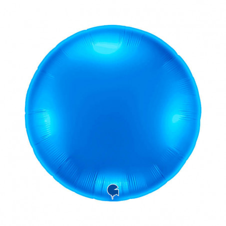 Ballon Alu Rond Bleu – 91 cm / 36" – Grabo