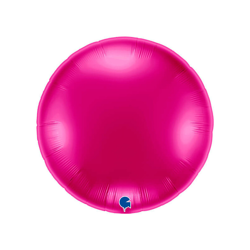 Ballon Alu Rond Rose Fuchsia 91 cm (36") Magenta – Grabo