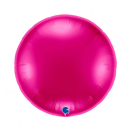 Ballon Alu Rond Rose Fuchsia 91 cm (36") Magenta – Grabo