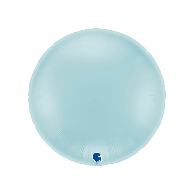 Ballon Alu Rond Bleu Clair – 91 cm / 36" – Grabo