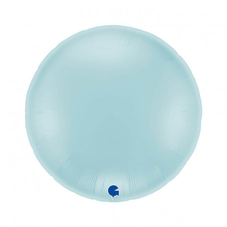 Ballon Alu Rond Bleu Clair – 91 cm / 36" – Grabo