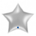 Ballon Alu Étoile XL Argent Brillant 36" 91 cm – Grabo