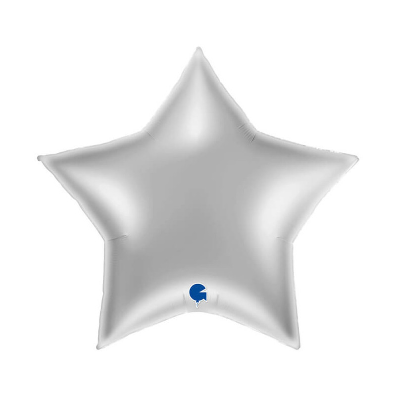 Ballon Alu Étoile XL Argent Brillant 36" 91 cm – Grabo