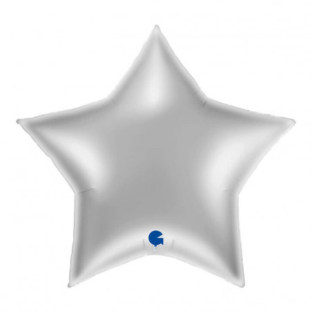 Ballon Alu Étoile XL Argent Brillant 36" 91 cm – Grabo