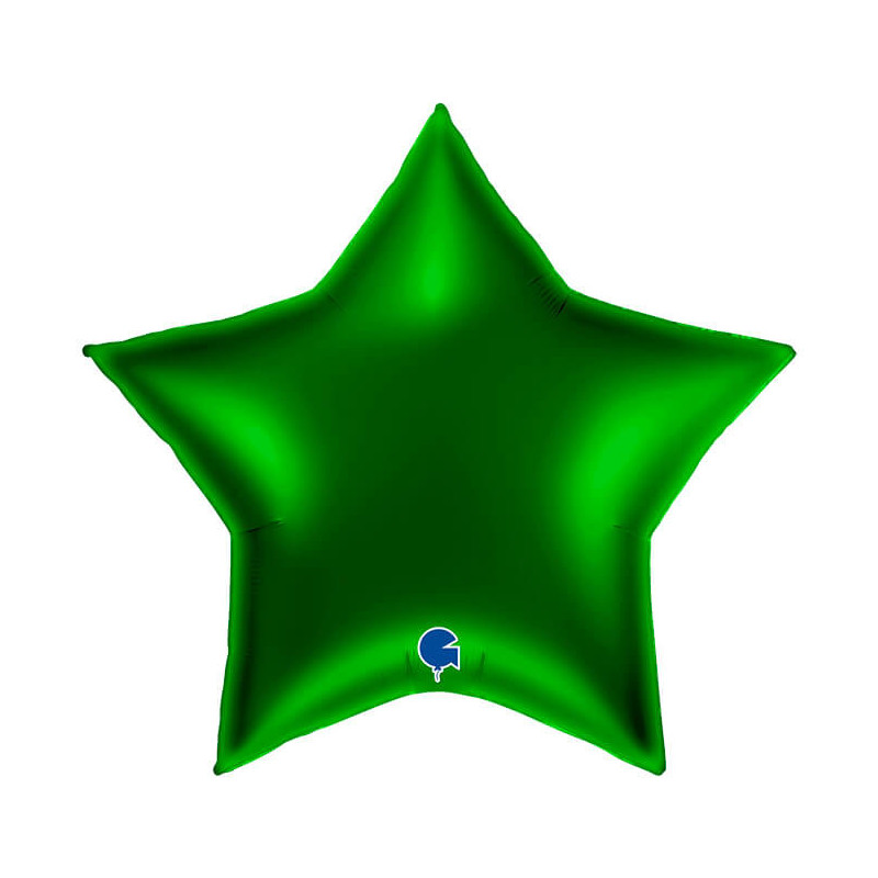 Ballon Alu Étoile XL Vert Foncé 36" 91 cm – Grabo