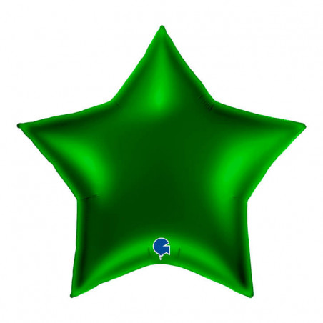 Ballon Alu Étoile XL Vert Foncé 36" 91 cm – Grabo