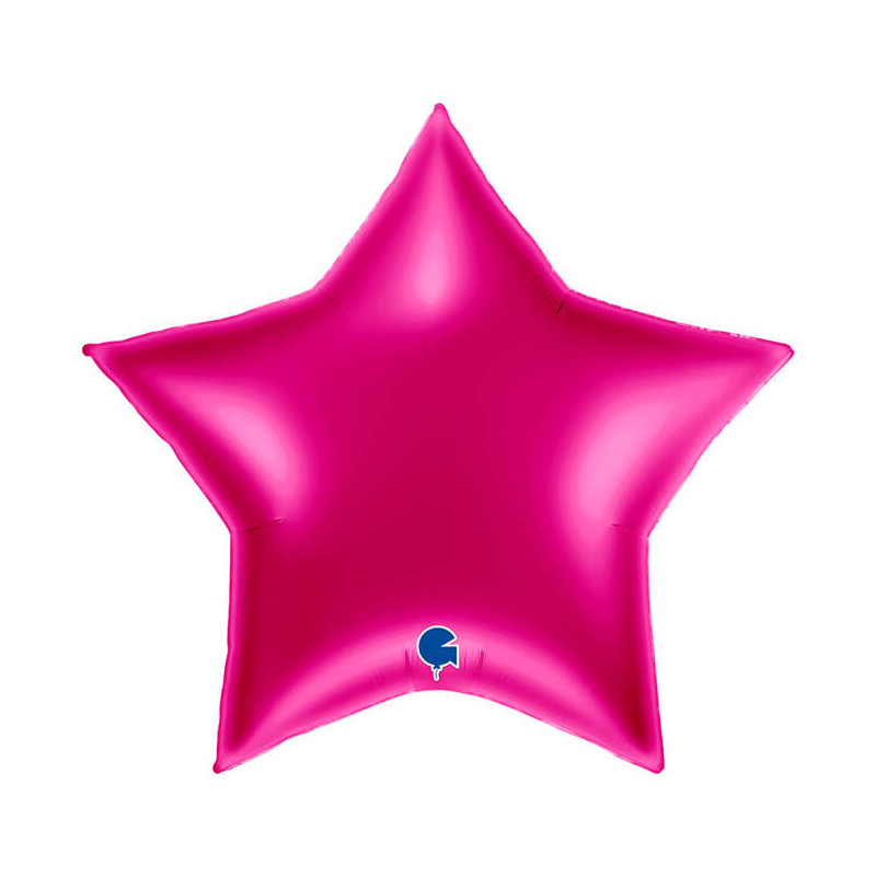 Ballon Alu Étoile XL Framboise Brillant 36" 91 cm – Grabo