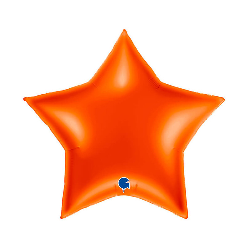Ballon Alu Étoile XL Orange Brillant 36" 91 cm - Grabo