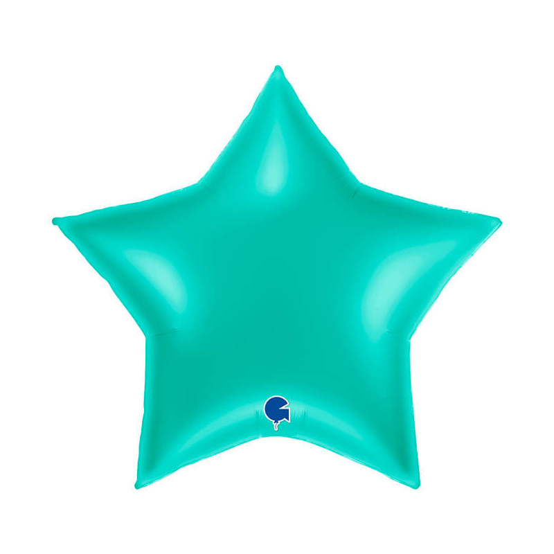Ballon Alu Étoile XL Bleu Tiffany 36" 91 cm – Grabo
