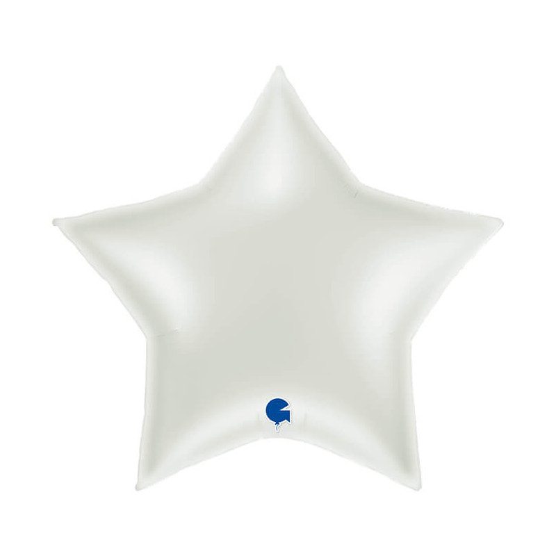 Ballon Alu Étoile XL Blanc Brillant – Grabo