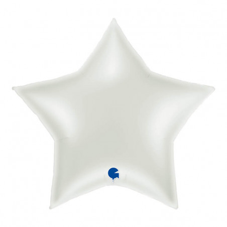 Ballon Alu Étoile XL Blanc Brillant – Grabo