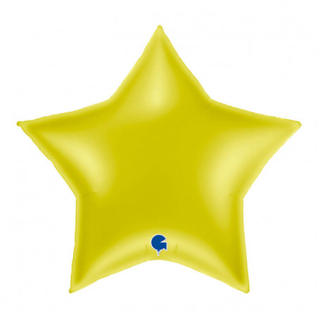 Ballon Alu Étoile XL Jaune Brillant 36" 91 cm – Grabo