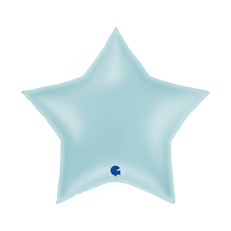 Ballon Alu Étoile XL Bleu Clair 36" 91 cm – Grabo