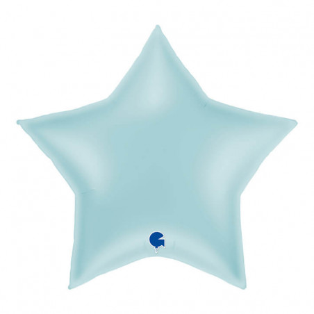 Ballon Alu Étoile XL Bleu Clair 36" 91 cm – Grabo