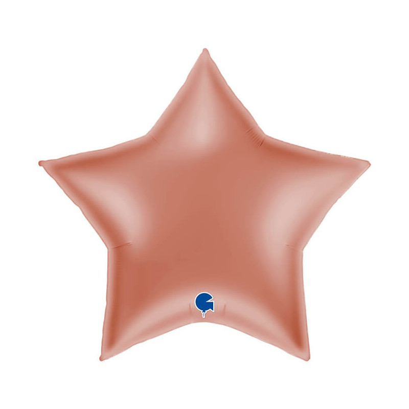 Ballon Alu Étoile XL Rose Gold Brillant 36" 91 cm - Grabo