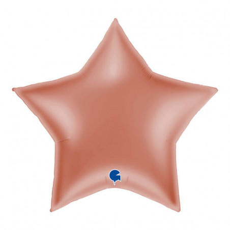 Ballon Alu Étoile XL Rose Gold Brillant 36" 91 cm - Grabo