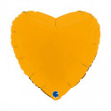 Ballon Alu Coeur Jaune Moutarde – 18" – Grabo