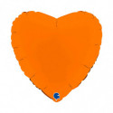 Ballon Alu Coeur Orange Mat – 18" – Grabo