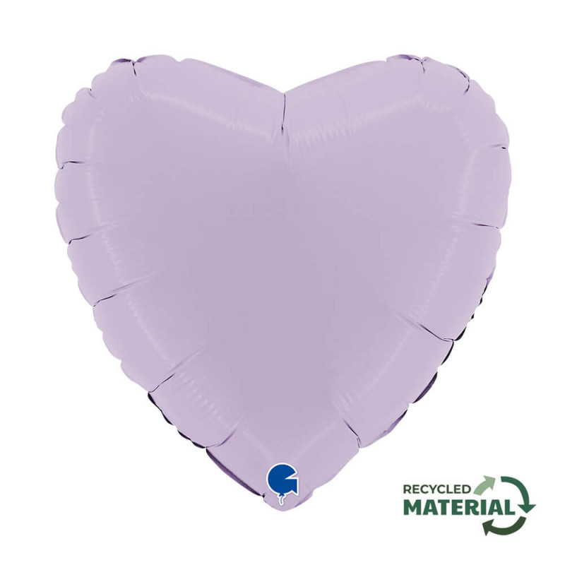 Ballon Alu Coeur Parme Pastel – 18" – Grabo