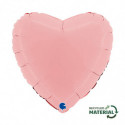 Ballon Alu Coeur Rose Pastel – 18" – Grabo