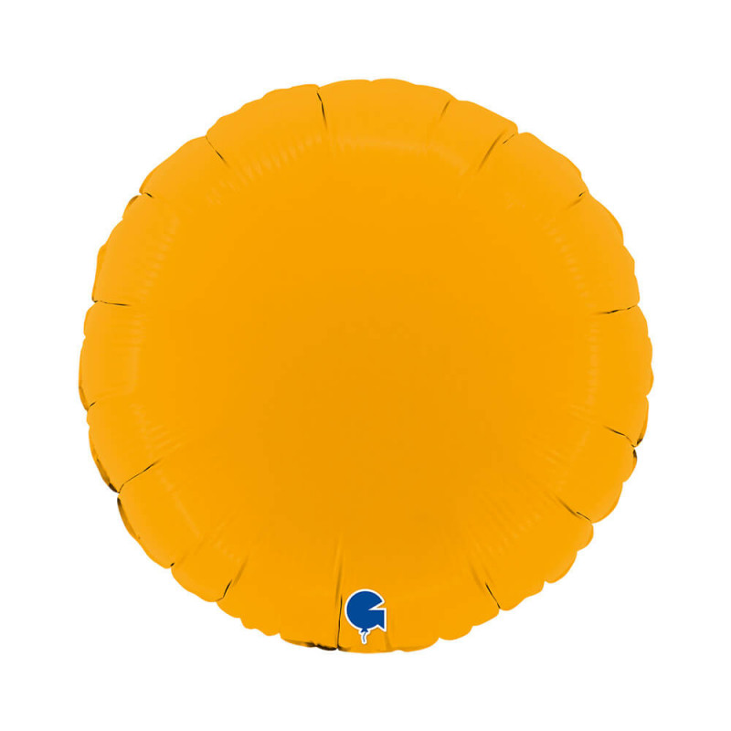 Ballon Alu Rond Moutarde Mat – 18" Matte Mustard – Grabo