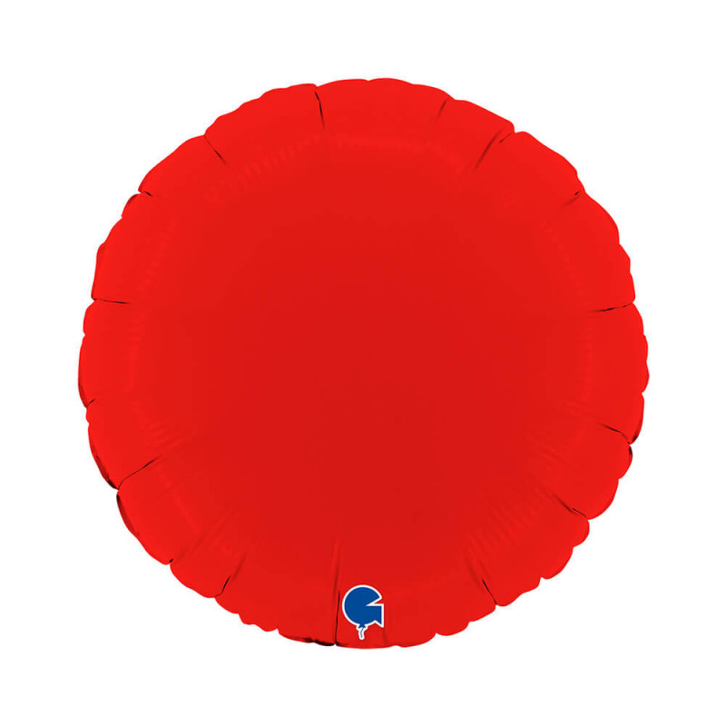 Ballon Alu Rond Rouge Mat – 18" Matte Red – Grabo