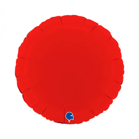 Ballon Alu Rond Rouge Mat – 18" Matte Red – Grabo