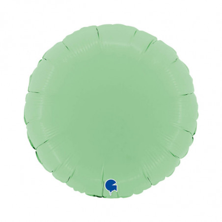 Ballon Alu Rond Vert Pastel Mat – 18" Matte Green – Grabo