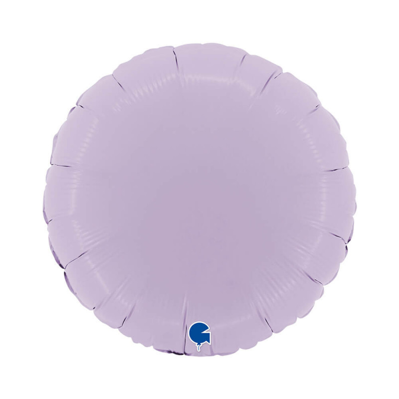 Ballon Alu Rond Parme Pastel Mat – 18" Matte Lilac – Grabo