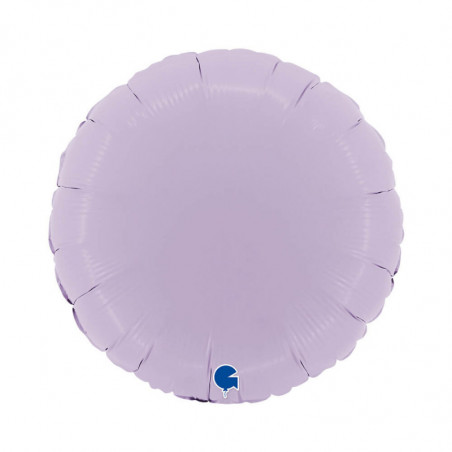 Ballon Alu Rond Parme Pastel Mat – 18" Matte Lilac – Grabo