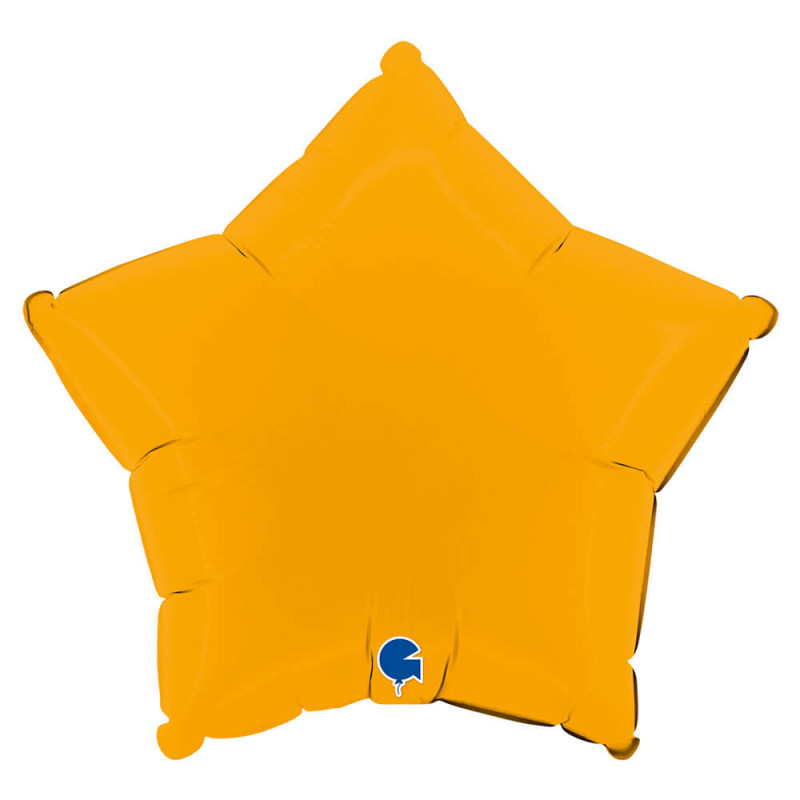 Ballon Alu Étoile Jaune Moutarde – 18" – Grabo