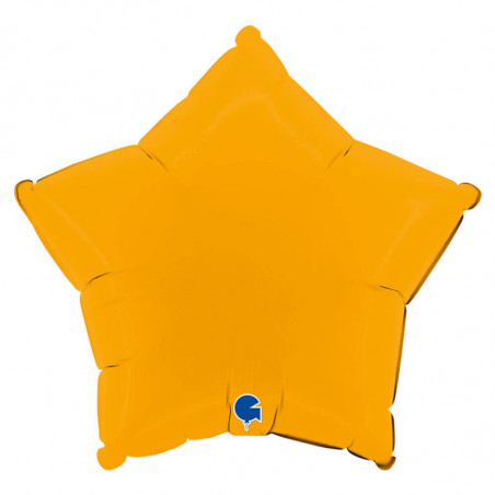 Ballon Alu Étoile Jaune Moutarde – 18" – Grabo