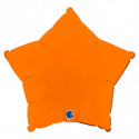 Ballon Alu Étoile Orange Mat – 18" – Grabo