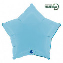 Ballon Alu Étoile Bleu Pastel – 18" Matte Blue – Grabo