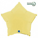 Ballon Alu Étoile Jaune Pastel – 18" Matte Yellow – Grabo