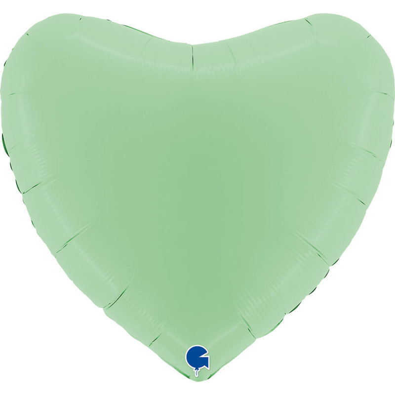 Ballon Alu Cœur Vert Pastel 91 cm (36") – Grabo