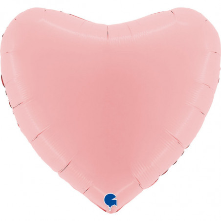 Ballon Alu Cœur Rose Pastel 91 cm (36") – Grabo