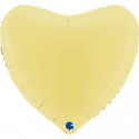 Ballon Alu Cœur Jaune Pastel 91 cm (36") – Grabo