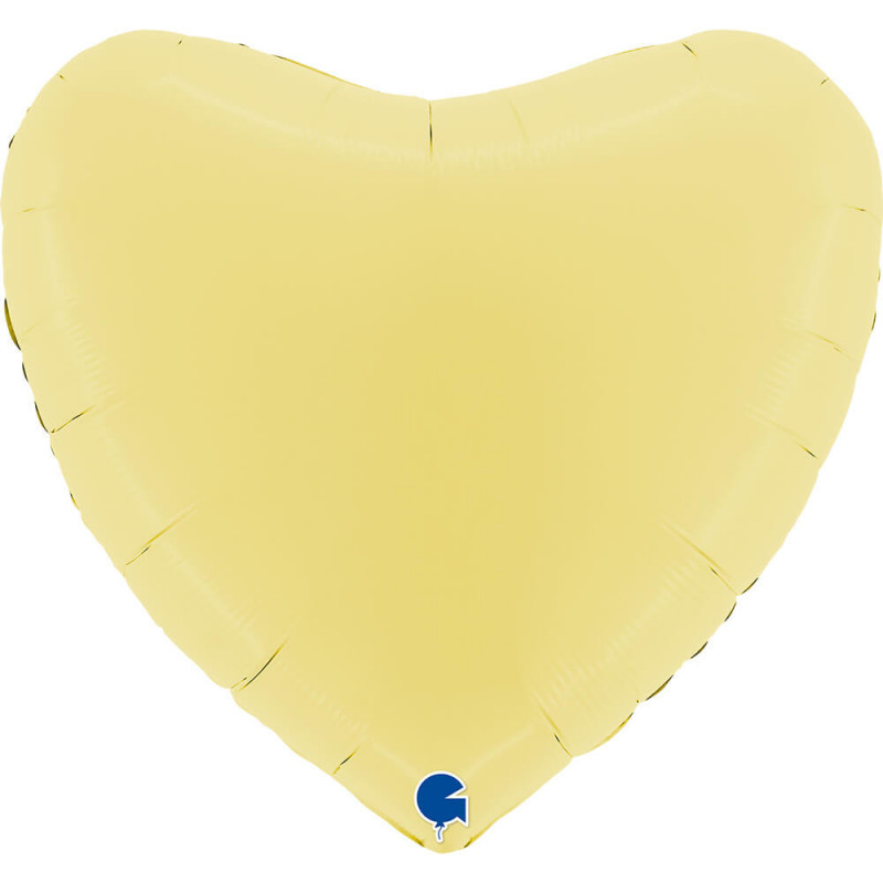 Ballon Alu Cœur Jaune Pastel 91 cm (36") – Grabo