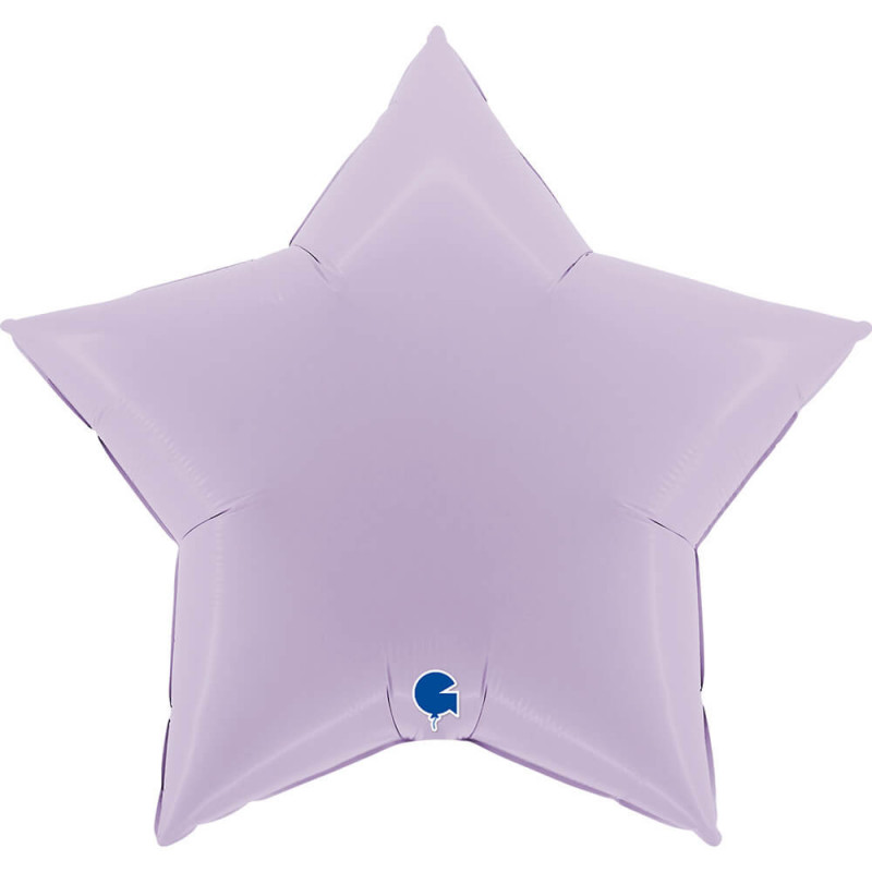 Ballon Alu Étoile XL Parme Pastel 36" 91 cm – Grabo