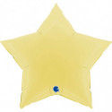 Ballon Alu Étoile XL Jaune Pastel 36" 91 cm – Grabo