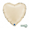 Ballon Alu Coeur Beige – 18" – Grabo