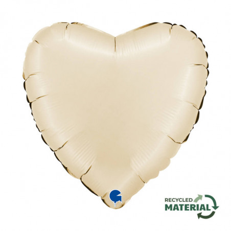 Ballon Alu Coeur Beige – 18" – Grabo