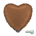 Ballon Alu Coeur Marron Chocolat – 18" – Grabo