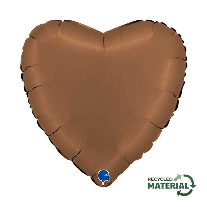Ballon Alu Coeur Marron Chocolat – 18" – Grabo