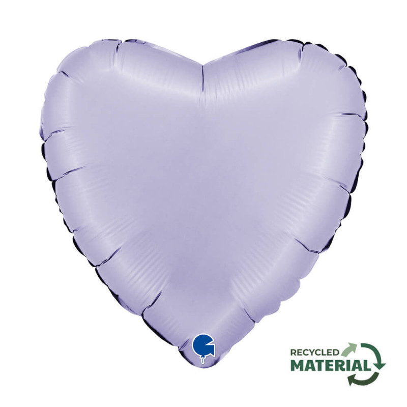 Ballon Alu Coeur Parme Satin – 18" – Grabo