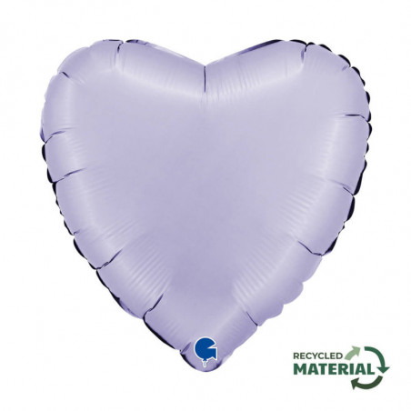 Ballon Alu Coeur Parme Satin – 18" – Grabo