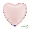 Ballon Alu Coeur Rose Pastel Satin – 18" – Grabo