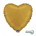 Ballon Cœur Doré Mat – Matte Gold 18" (45 cm) – Grabo