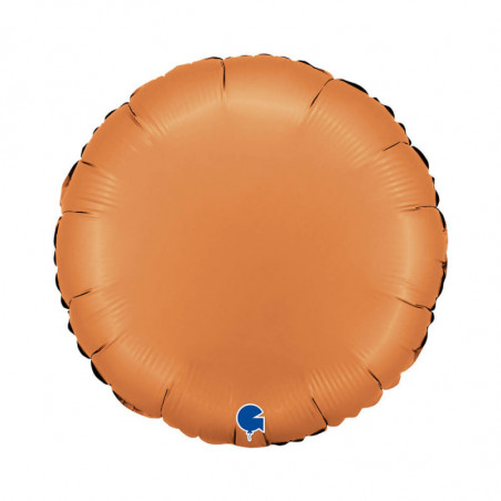 Ballon Alu Rond Caramel Satin – 18" – Grabo